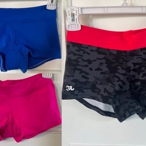 Bundle of 3 Jo+Jax Dance "Shorties" - size Adult XS (like child XL)